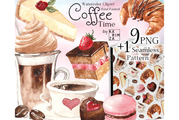 Download Watercolor Coffee Clipart for Cafe Menu - Coffee Collection