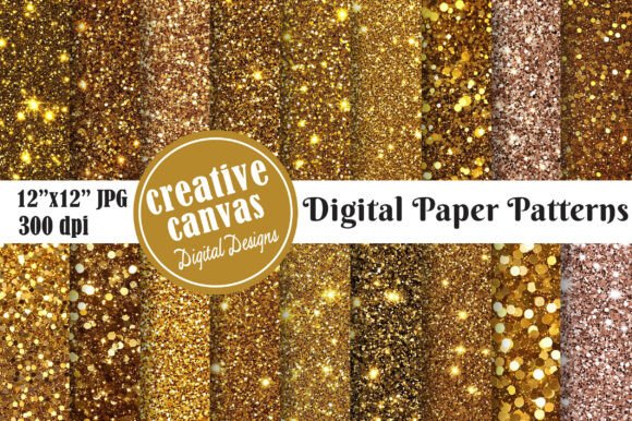Download Luxury Gold Glitter Digital Paper - Gold Collection