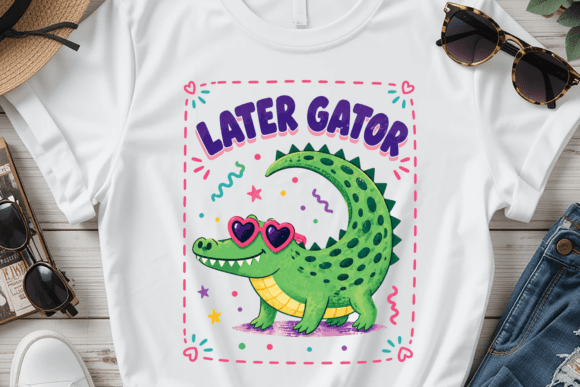 Download Later Gator PNG, Funny Animal Kids Shirt - Shirt Collection